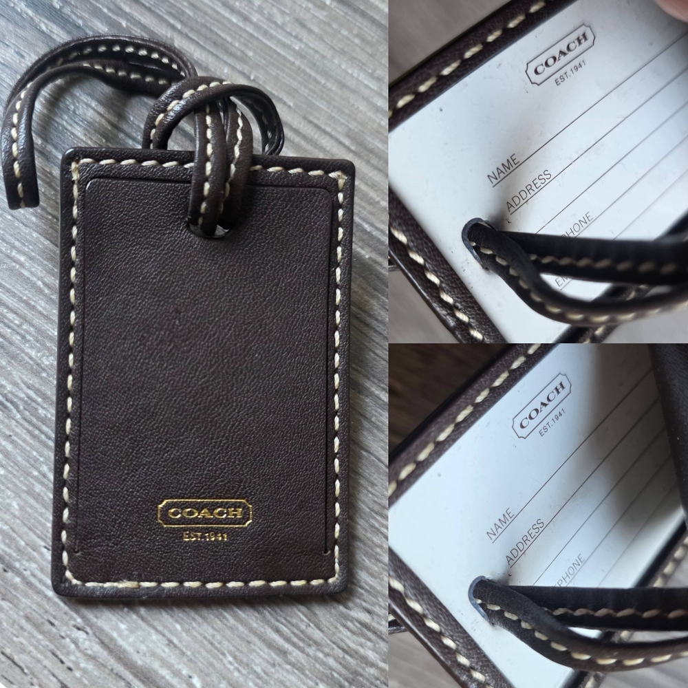Coach Vintage Leather Bag Tag